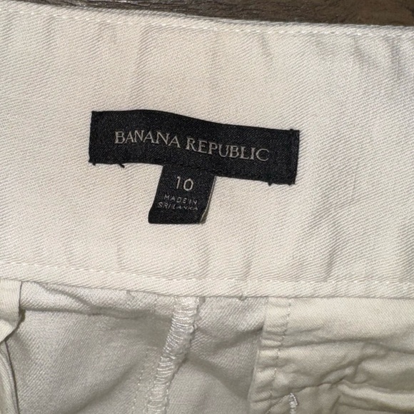 Banana Republic Heritage Explorer Pants Cream High Waist Cargo Style Belted 10 - Picture 4 of 8